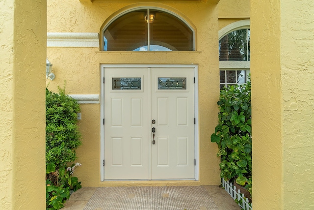 view of doorway to property