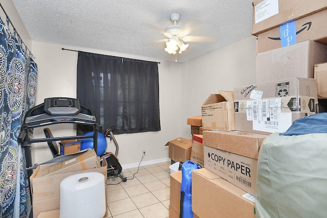 storage featuring ceiling fan