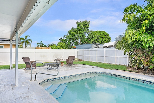 view of pool with a patio