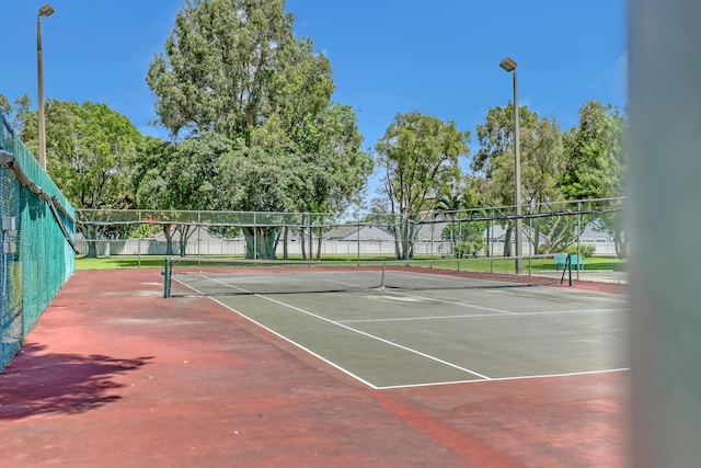 view of tennis court