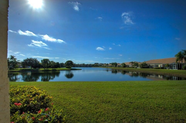 view of water feature