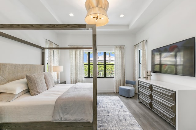13173 Faberge Pl, Palm Beach Gardens, FL 33418 - bedroom featuring wood finished floors, recessed lighting, and baseboards