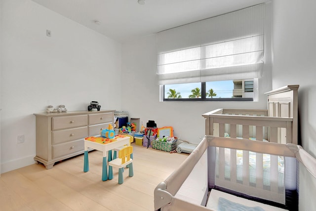 bedroom featuring light hardwood / wood-style flooring