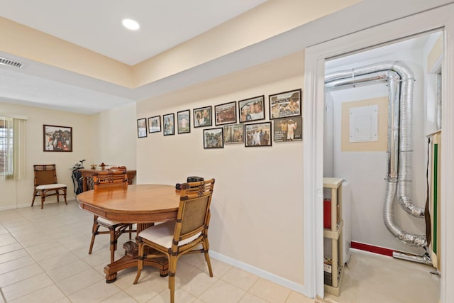 view of tiled dining room