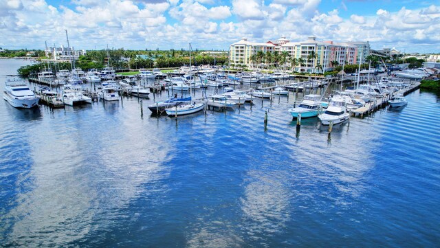 exterior space featuring a water view