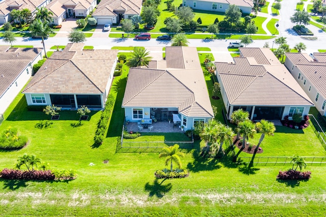 drone / aerial view featuring a residential view