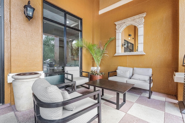 view of patio / terrace with an outdoor living space