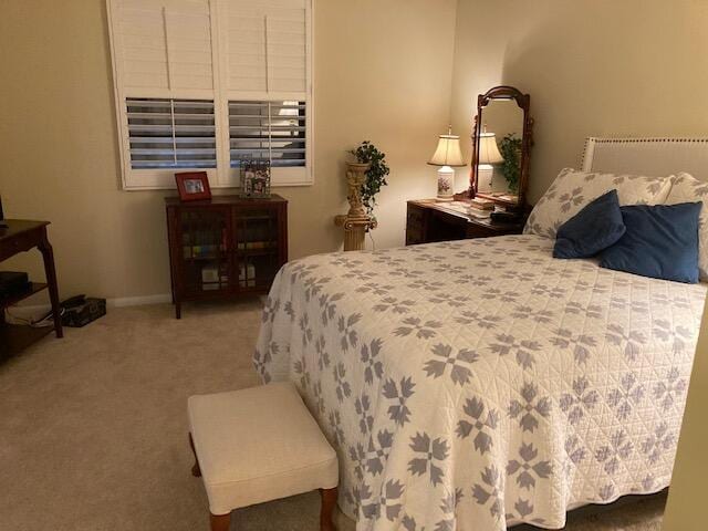 bedroom with carpet floors