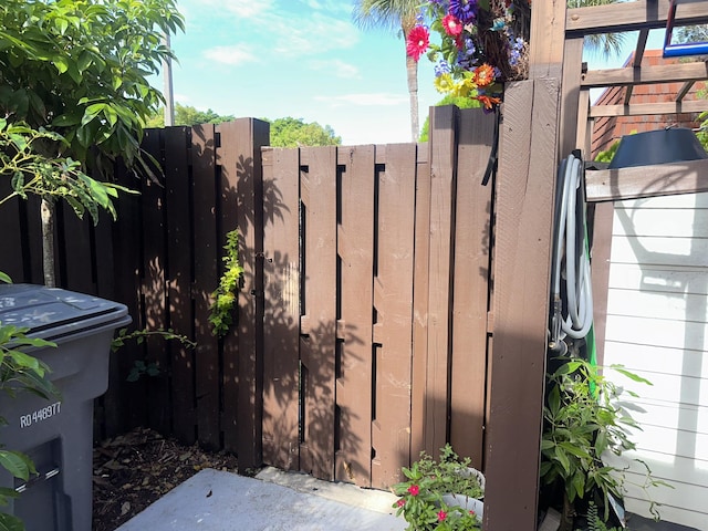 exterior view of a gate and fence