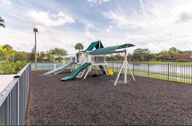 community playground with fence
