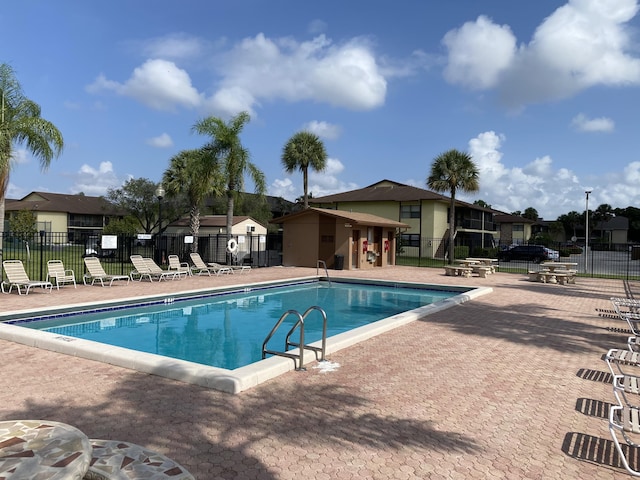 view of pool with a patio