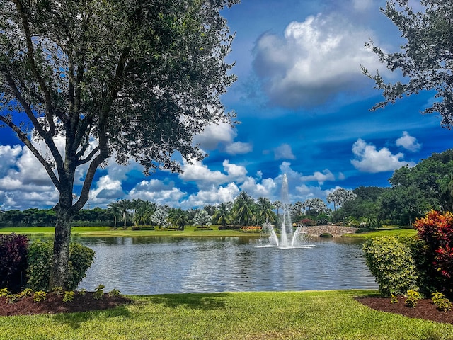 view of water feature