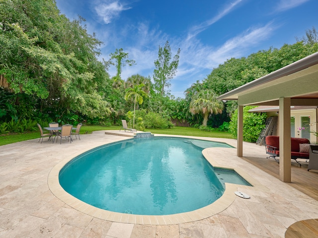 view of pool with a patio area