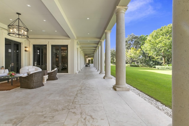 view of patio featuring outdoor lounge area