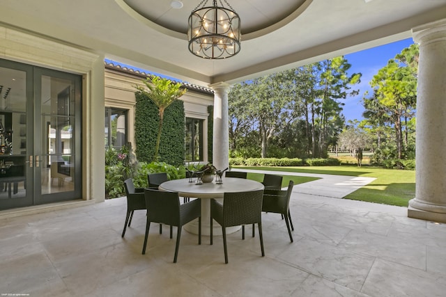 view of patio with french doors