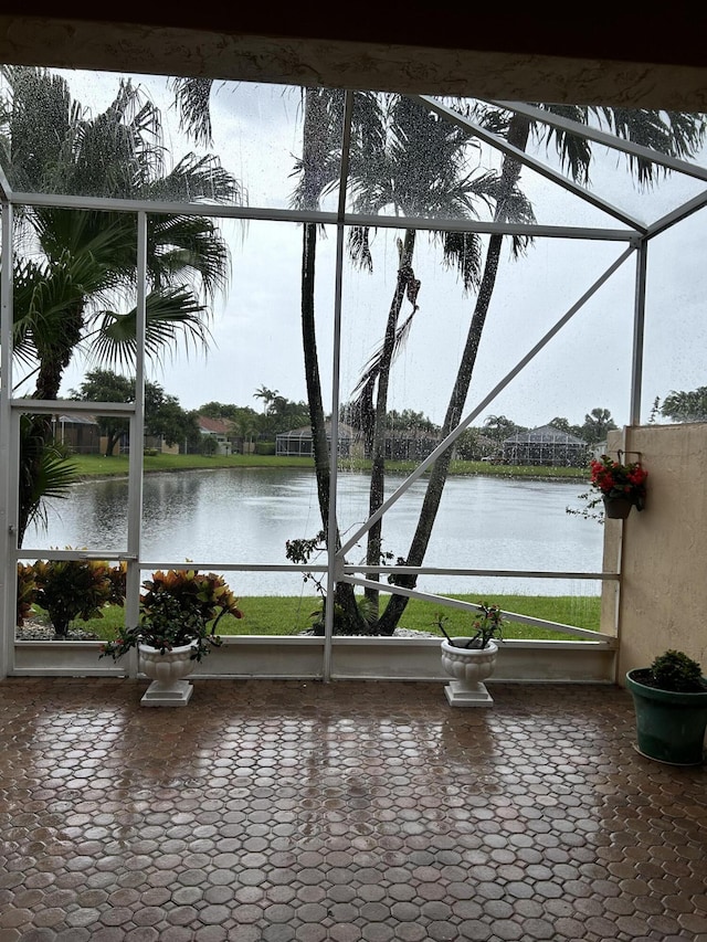view of water feature