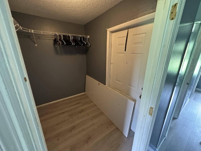 interior space with hardwood / wood-style flooring