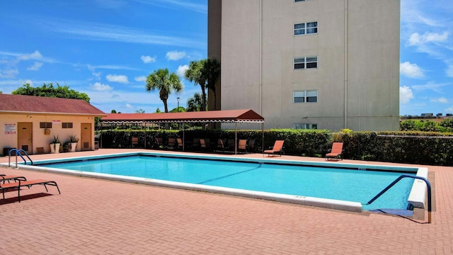 view of pool with a patio