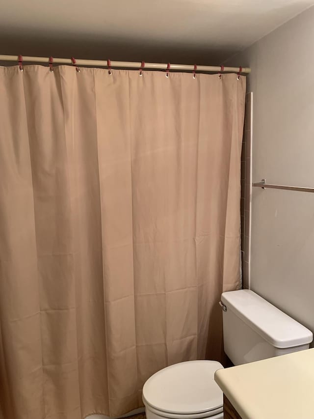 bathroom featuring toilet