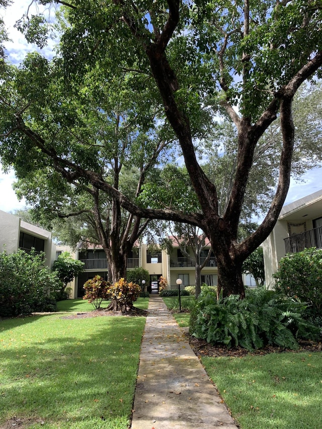 exterior space with a front yard