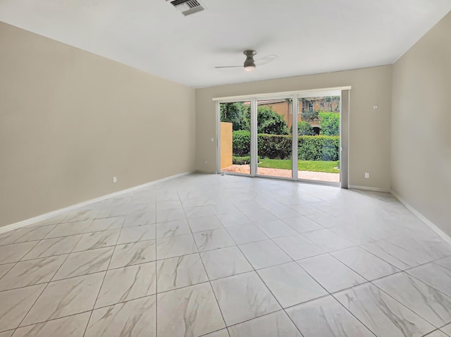 empty room with ceiling fan