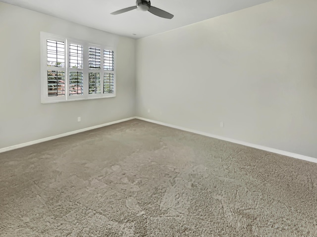 spare room featuring ceiling fan