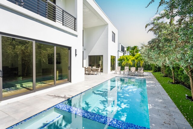 view of pool with a patio