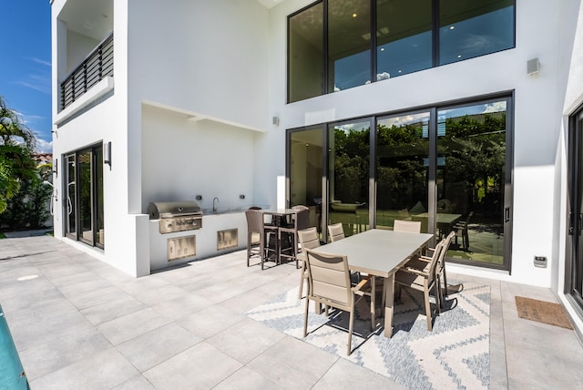 tiled dining room featuring a wealth of natural light