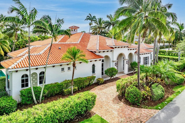 view of mediterranean / spanish house