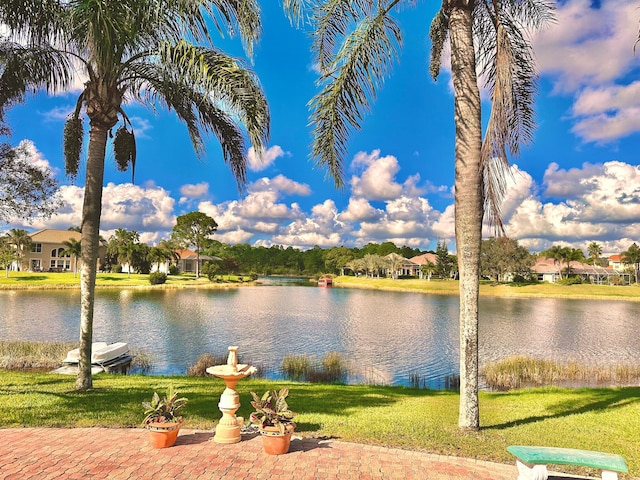 view of water feature