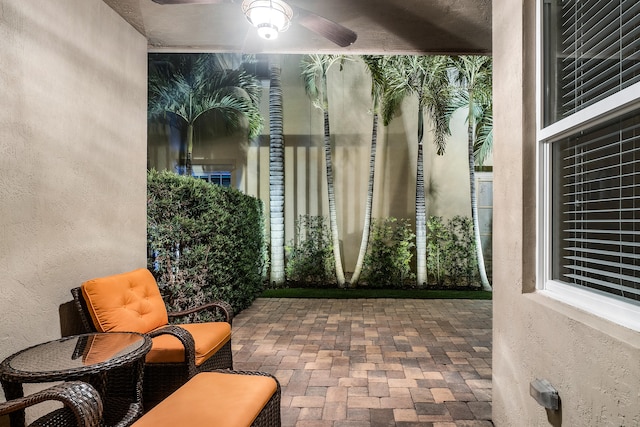 view of patio / terrace with ceiling fan