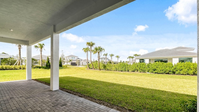 view of yard featuring a patio area