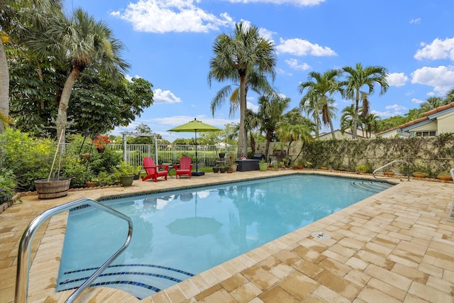 view of pool with a patio area