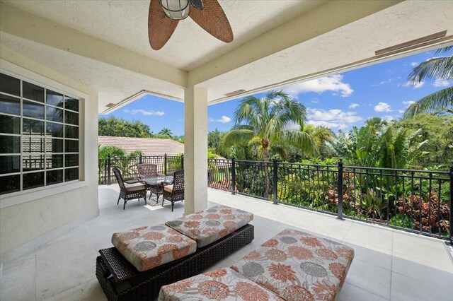 view of patio / terrace with ceiling fan