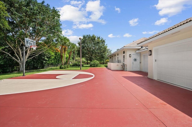 view of basketball court