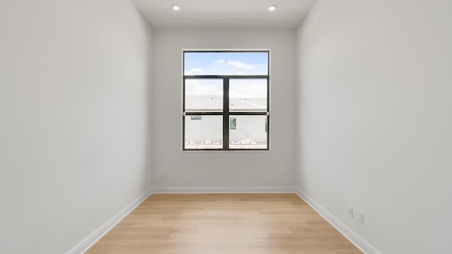 empty room featuring light hardwood / wood-style floors