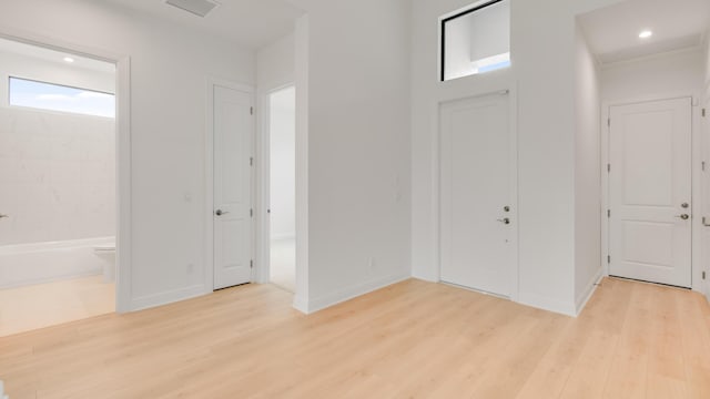 foyer entrance featuring light hardwood / wood-style floors