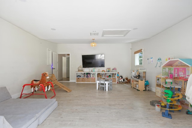 interior space with wood-type flooring