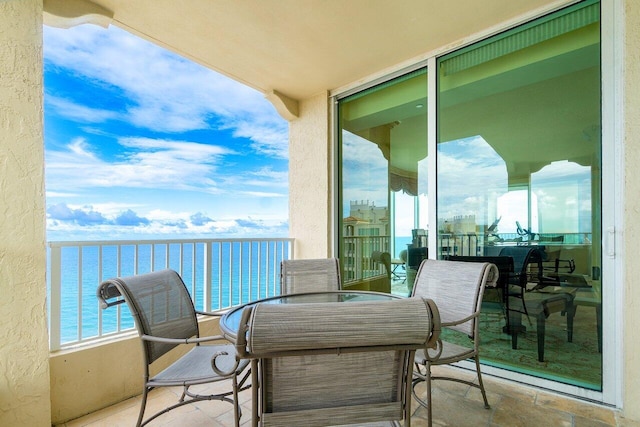 3740 S Ocean Blvd Unit 1708, Highland Beach, FL 33487 - balcony with a water view
