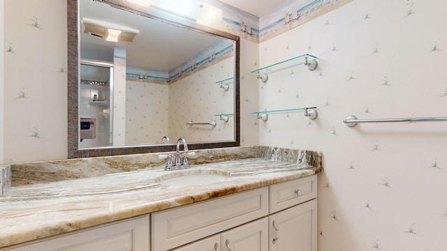 full bathroom with vanity