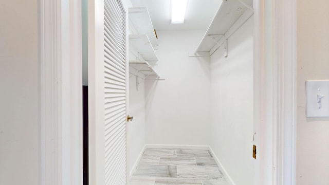 view of walk in closet