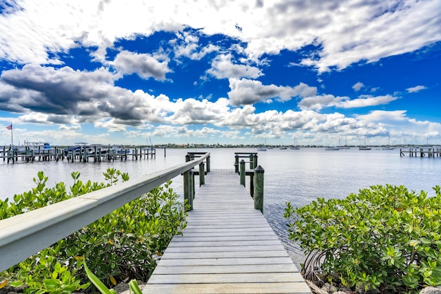 624 SW Saint Lucie Cres Unit 302, Stuart, FL 34994 - view of dock with a water view