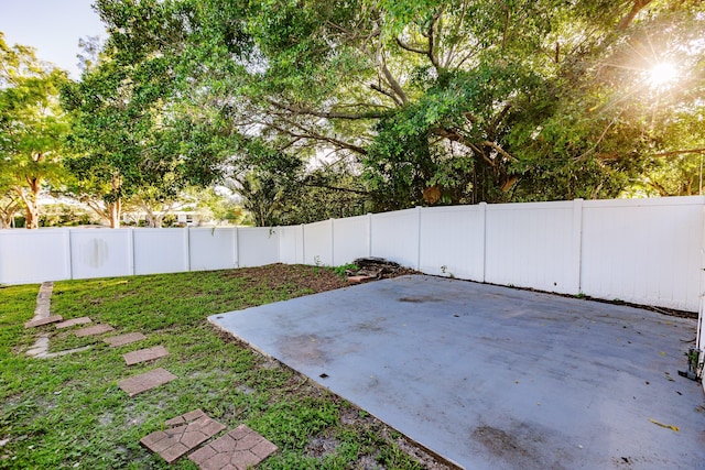 view of yard featuring a patio area