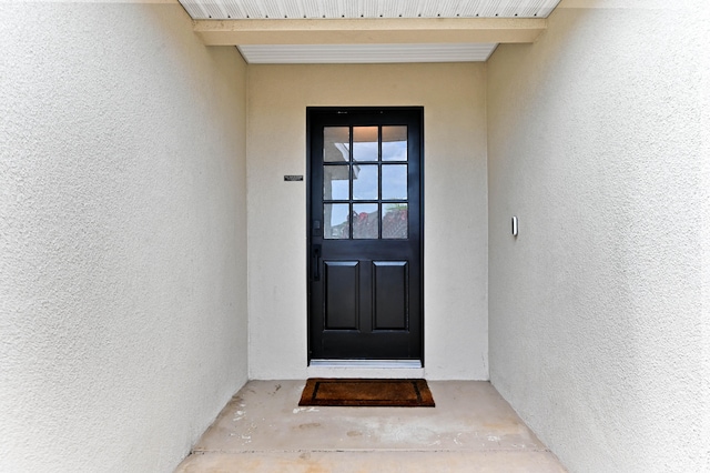 view of doorway to property