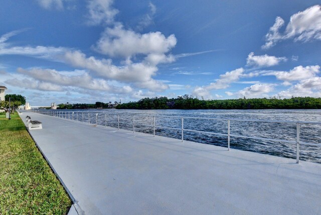 740 Horizons W Unit 105, Boynton Beach, FL 33435 - view of patio / terrace with a water view