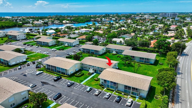 740 Horizons W Unit 105, Boynton Beach, FL 33435 - aerial perspective of suburban area featuring a nearby body of water