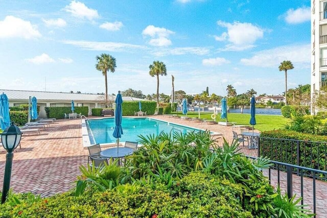 view of pool with a patio