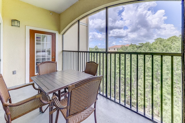 view of sunroom