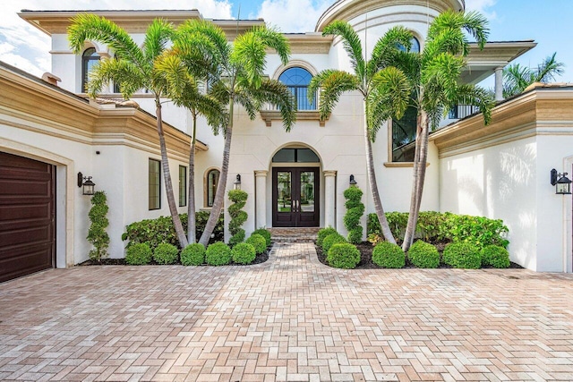 view of exterior entry with french doors