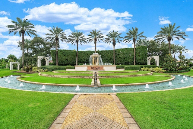 surrounding community featuring a lawn